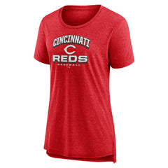 Cincinnati Reds Women's Arch Tri-Blend T-Shirt Red