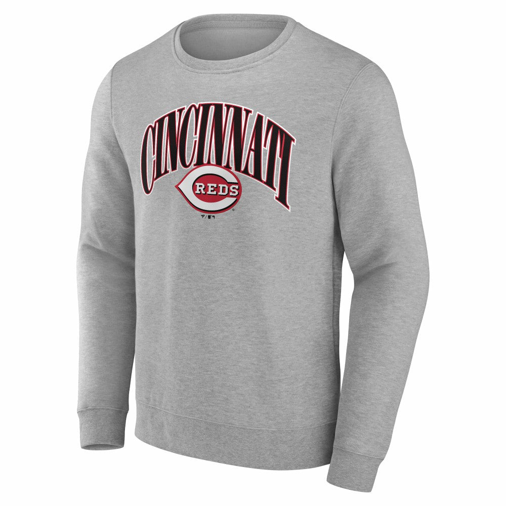 Cincinnati Reds Arch Pullover Sweatshirt Gray