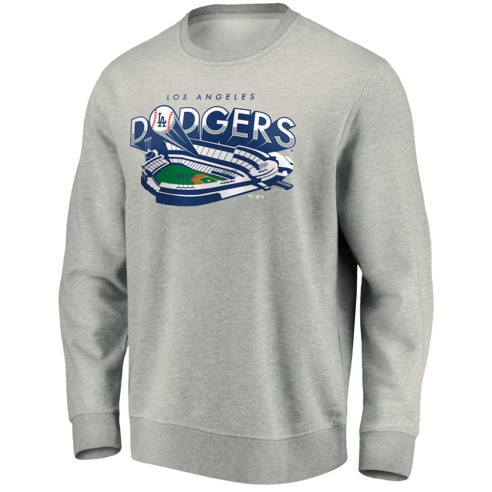 Los Angeles Dodgers Heater Pullover Sweatshirt Gray