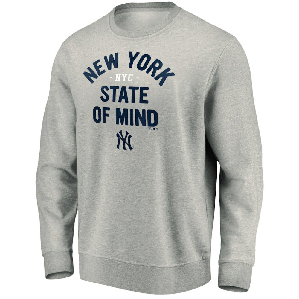 New York Yankees Heater Pullover Sweatshirt Gray