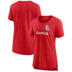 St. Louis Cardinals Women's Practice Time Tri-Blend T-Shirt Red