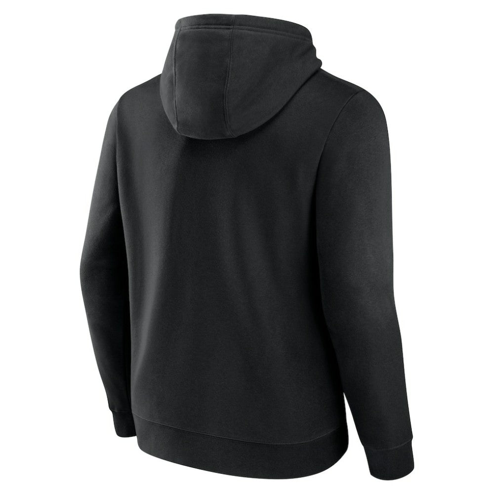 Anaheim Ducks Fanatics Wordmark Logo Fleece Pullover Hoodie - Black Hoodies