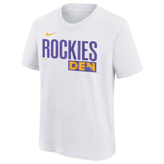 Colorado Rockies Youth 2025 City Connect Wordmark T-Shirt White