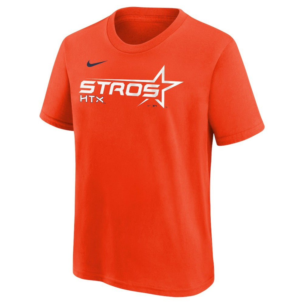 Houston Astros Youth 2025 City Connect Wordmark T-Shirt Orange