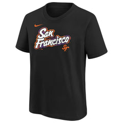 San Francisco Giants Youth 2025 City Connect Wordmark T-Shirt Black