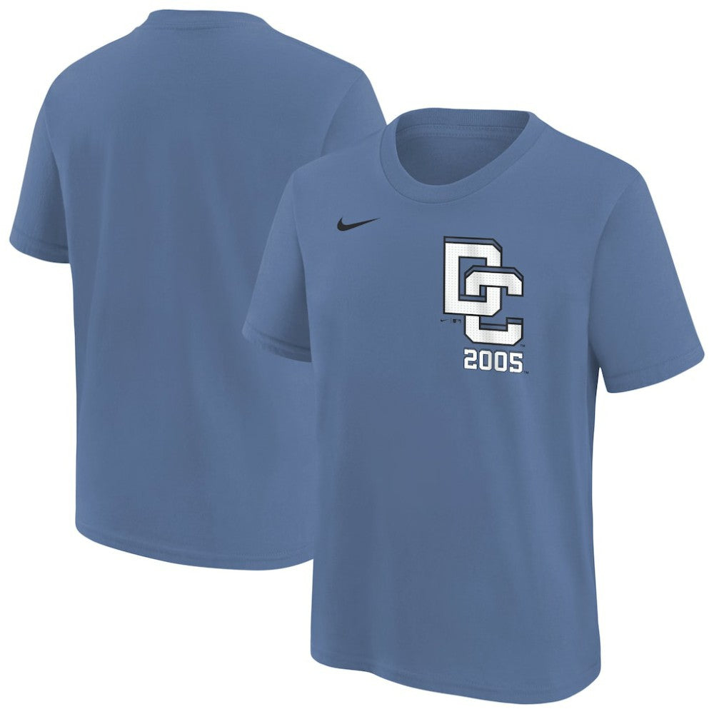 Washington Nationals Youth 2025 City Connect Wordmark T-Shirt Blue