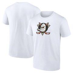 Anaheim Ducks Primary Logo T-Shirt - White T-shirts