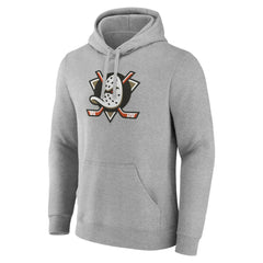 Anaheim Ducks Primary Logo Pullover Sweatshirt - Gray Sweatshirts
