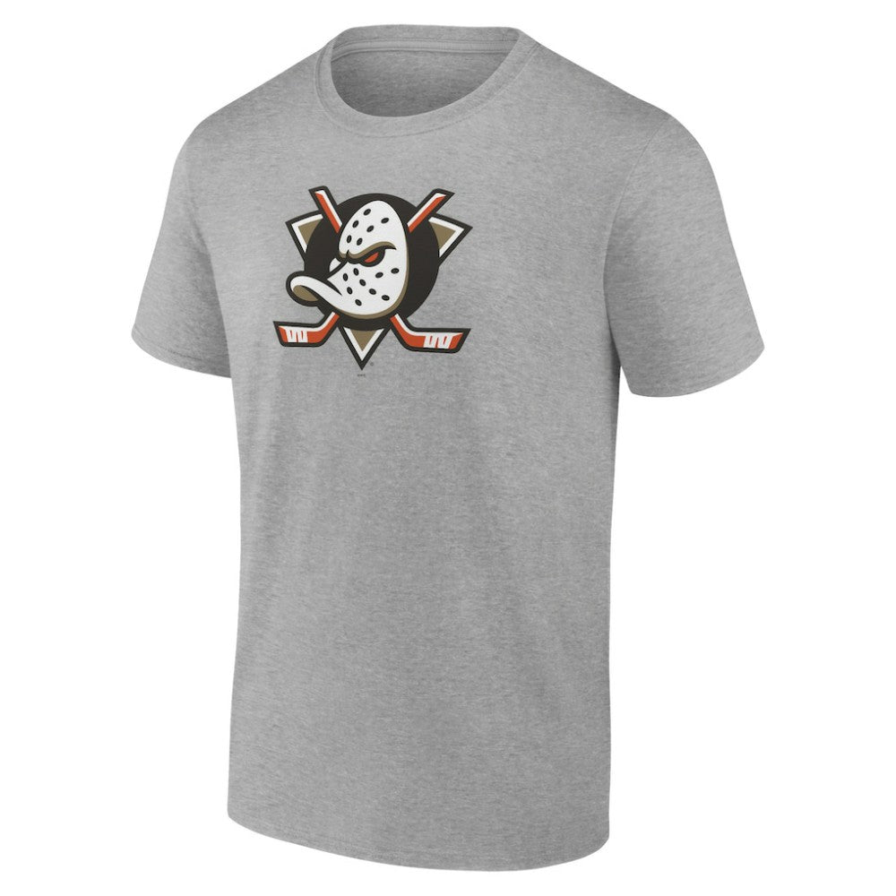 Anaheim Ducks Primary Logo T-Shirt - Heather Gray T-shirts