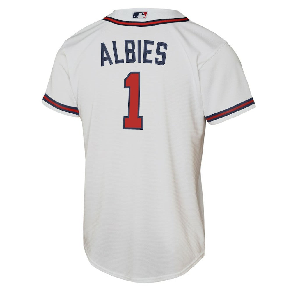 Ozzie Albies Atlanta Braves Youth Home Replica Player Jersey White