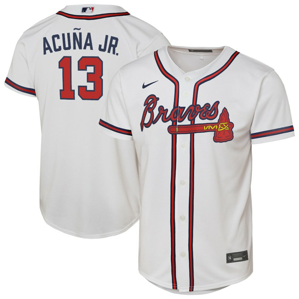 Ronald Acuna Jr. Atlanta Braves Youth Home Replica Player Jersey White