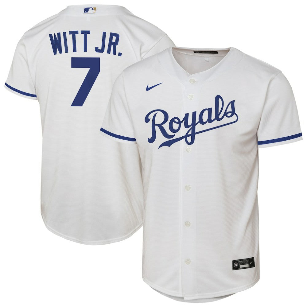 Bobby Witt Jr. Kansas City Royals Youth Home Replica Player Jersey White