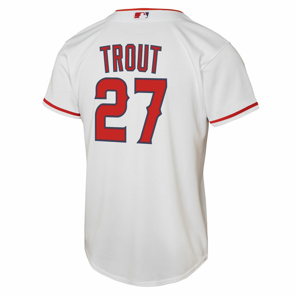 Mike Trout Los Angeles Angels Youth Home Replica Player Jersey White