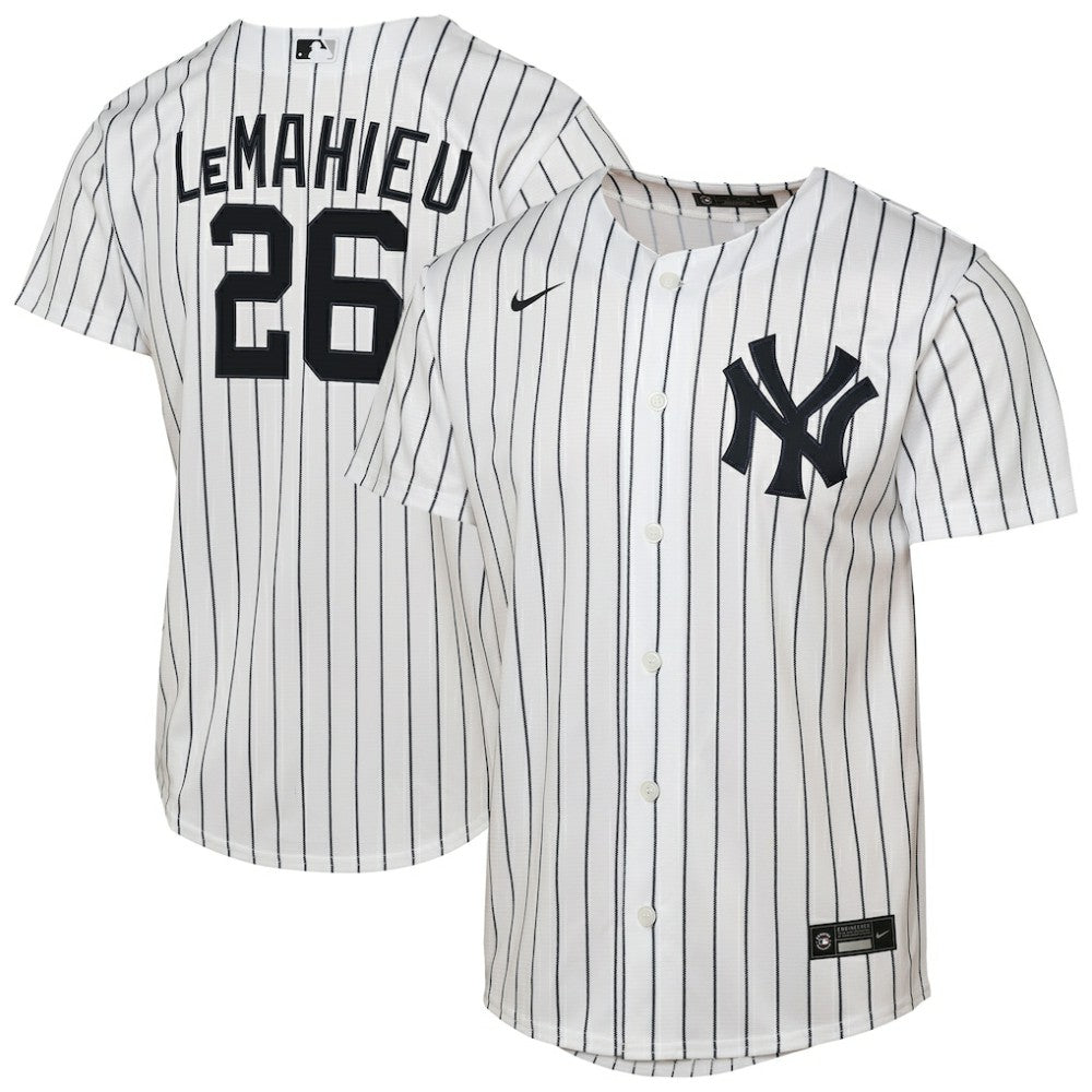 DJ LeMahieu New York Yankees Youth Home Replica Player Jersey White