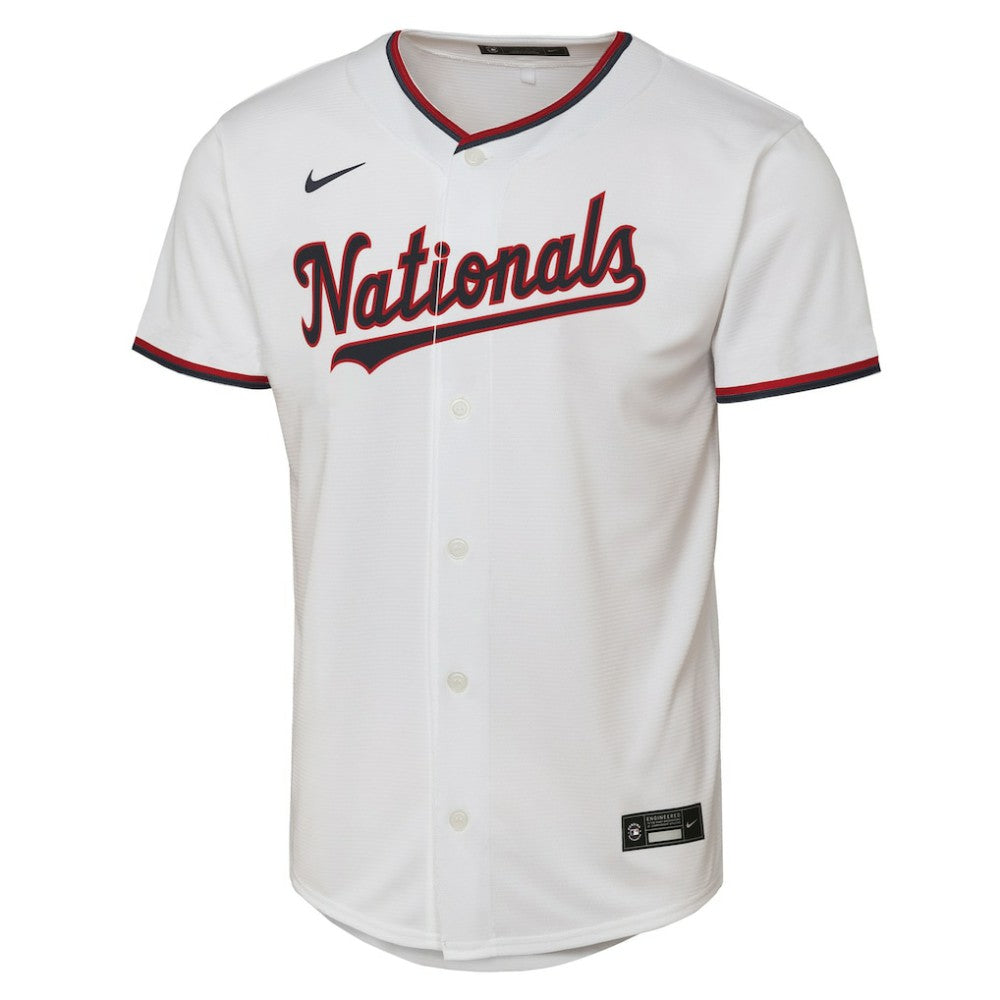 CJ Abrams Washington Nationals Youth Home Replica Player Jersey White