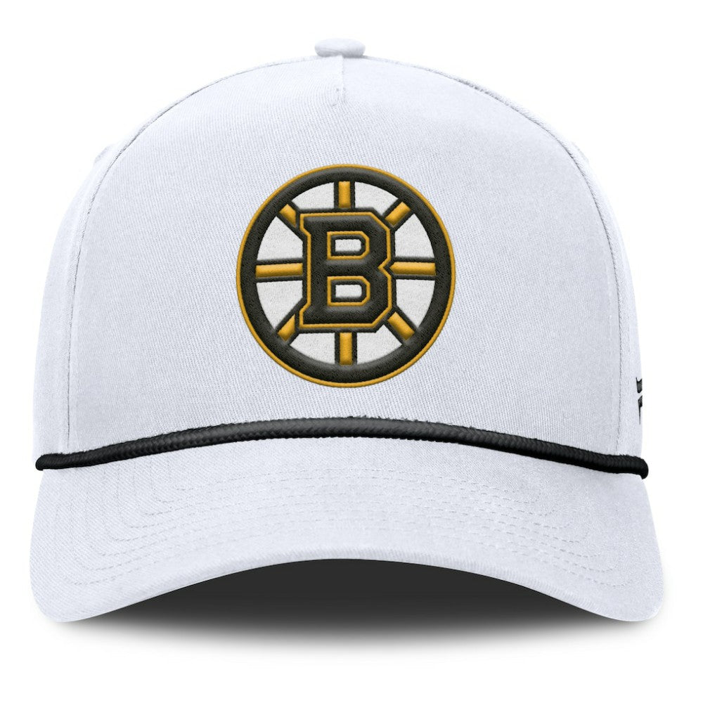 Boston Bruins Fanatics Rope A-Frame Adjustable Hat - White Hats