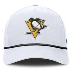 Pittsburgh Penguins Fanatics Rope A-Frame Adjustable Hat - White Hats