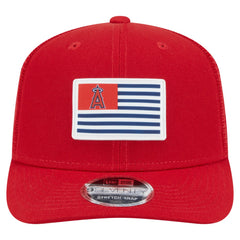 Los Angeles Angels Flag 9SEVENTY Stretch-Snap Hat Red