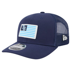 Tampa Bay Rays Flag 9SEVENTY Stretch-Snap Hat Navy