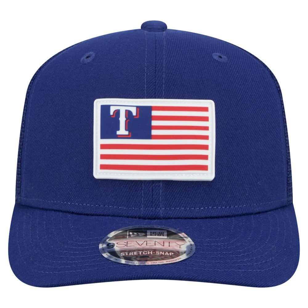Texas Rangers Flag 9SEVENTY Stretch-Snap Hat Royal