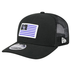 Colorado Rockies Flag 9SEVENTY Stretch-Snap Hat Black