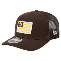 San Diego Padres Flag 9SEVENTY Stretch-Snap Hat Brown