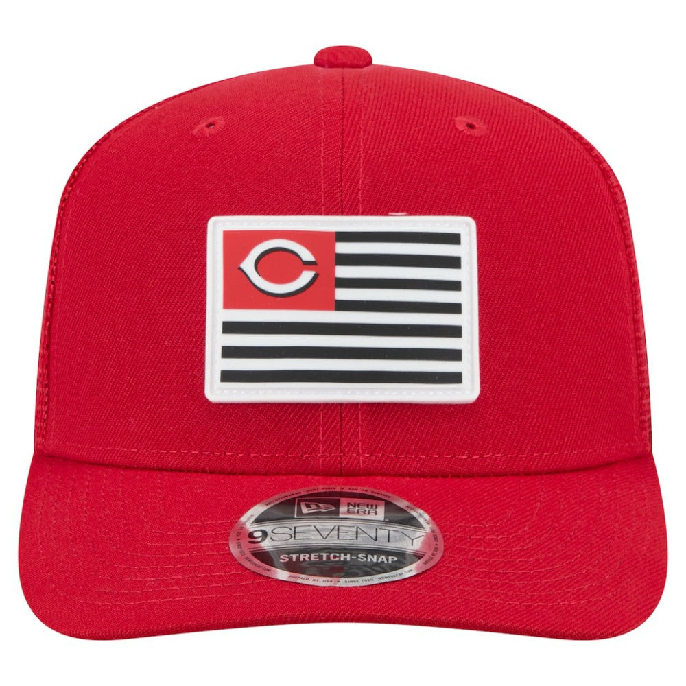 Cincinnati Reds Flag 9SEVENTY Stretch-Snap Hat Red