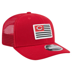 Cincinnati Reds Flag 9SEVENTY Stretch-Snap Hat Red