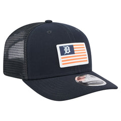 Detroit Tigers Flag 9SEVENTY Stretch-Snap Hat Navy