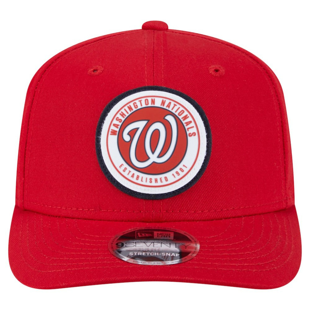 Washington Nationals Circle Patch 9SEVENTY Stretch-Snap Hat Red