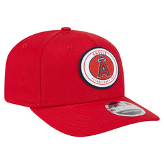 Los Angeles Angels Circle Patch 9SEVENTY Stretch-Snap Hat Red