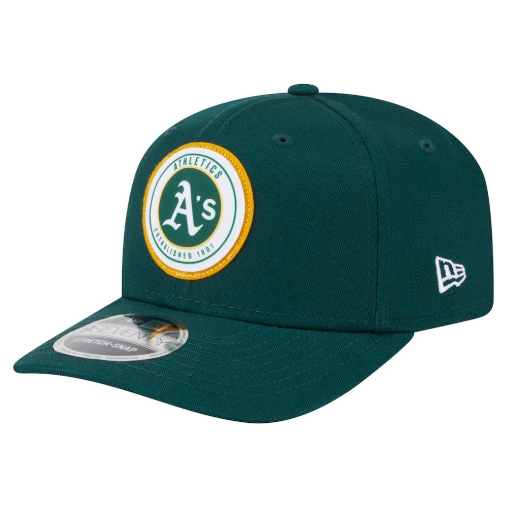Athletics Circle Patch 9SEVENTY Stretch-Snap Hat Kelly Green