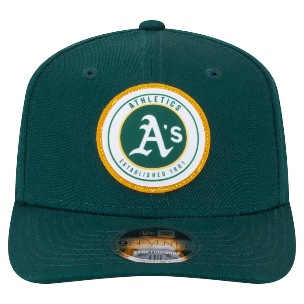 Athletics Circle Patch 9SEVENTY Stretch-Snap Hat Kelly Green