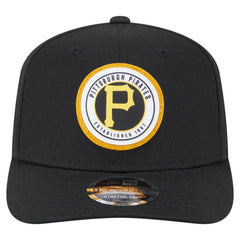 Pittsburgh Pirates Circle Patch 9SEVENTY Stretch-Snap Hat Black