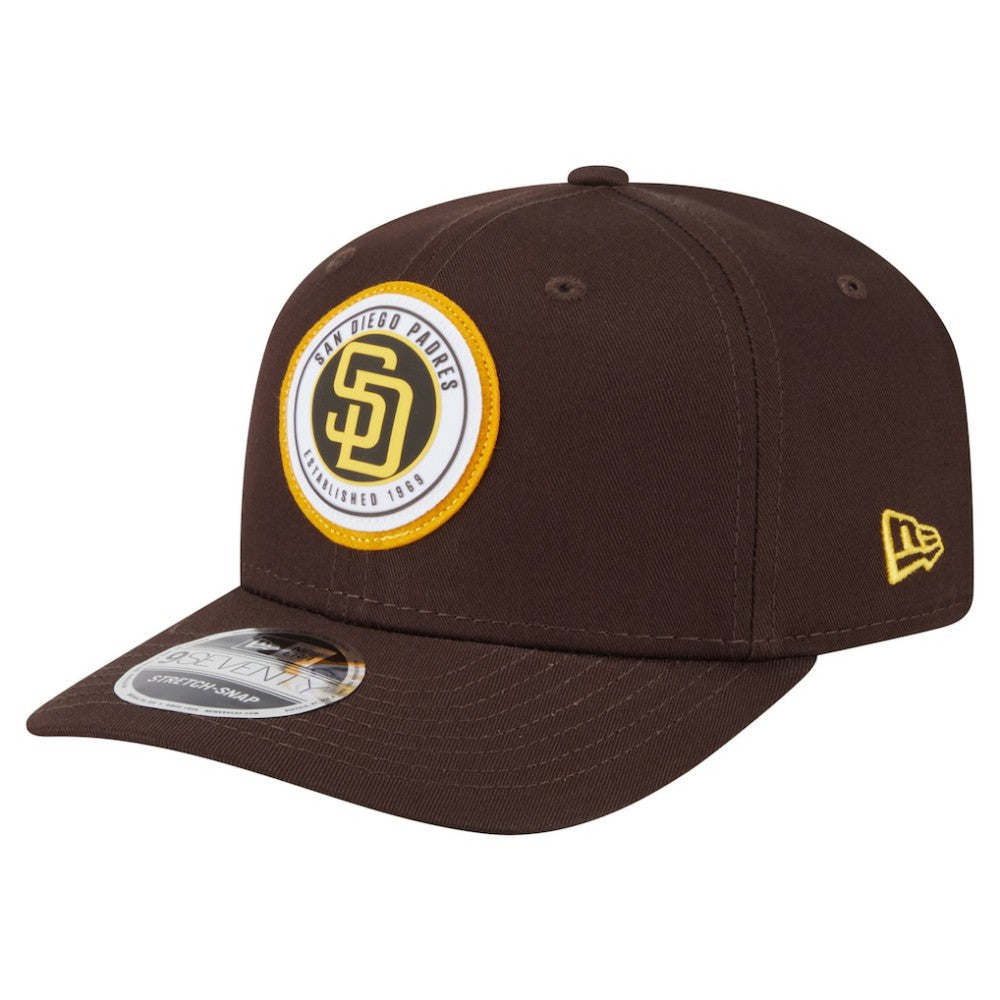 San Diego Padres Circle Patch 9SEVENTY Stretch-Snap Hat Brown