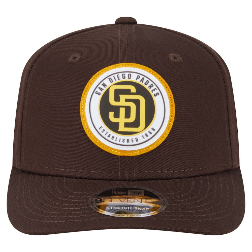 San Diego Padres Circle Patch 9SEVENTY Stretch-Snap Hat Brown