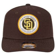San Diego Padres Circle Patch 9SEVENTY Stretch-Snap Hat Brown
