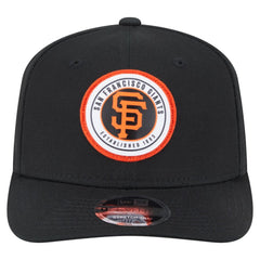 San Francisco Giants Circle Patch 9SEVENTY Stretch-Snap Hat Black