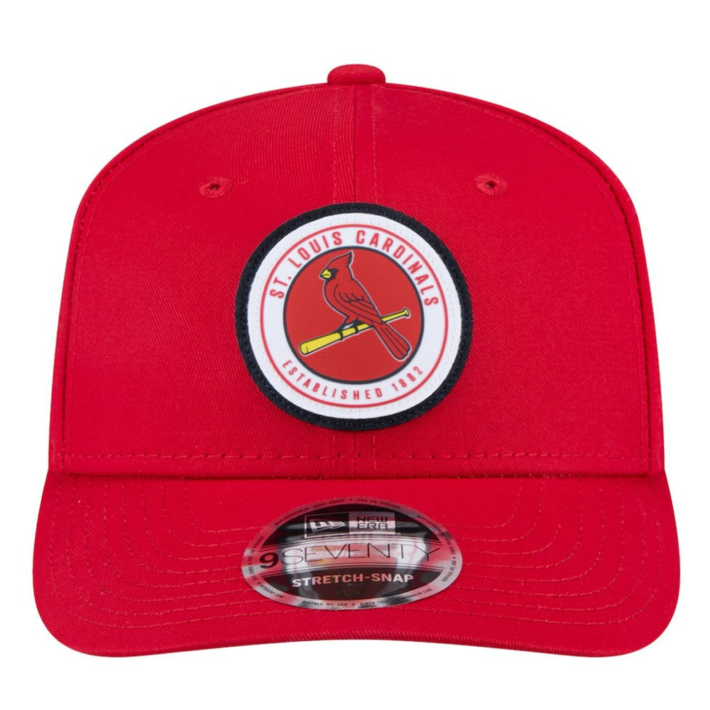 St. Louis Cardinals Circle Patch 9SEVENTY Stretch-Snap Hat Red
