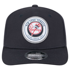 New York Yankees Circle Patch 9SEVENTY Stretch-Snap Hat Navy