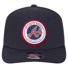 Atlanta Braves Circle Patch 9SEVENTY Stretch-Snap Hat Navy