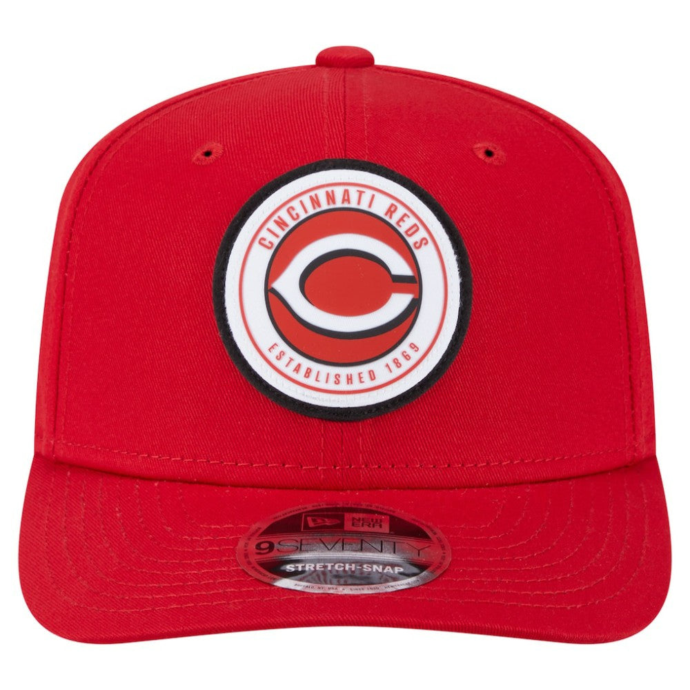 Cincinnati Reds Circle Patch 9SEVENTY Stretch-Snap Hat Red