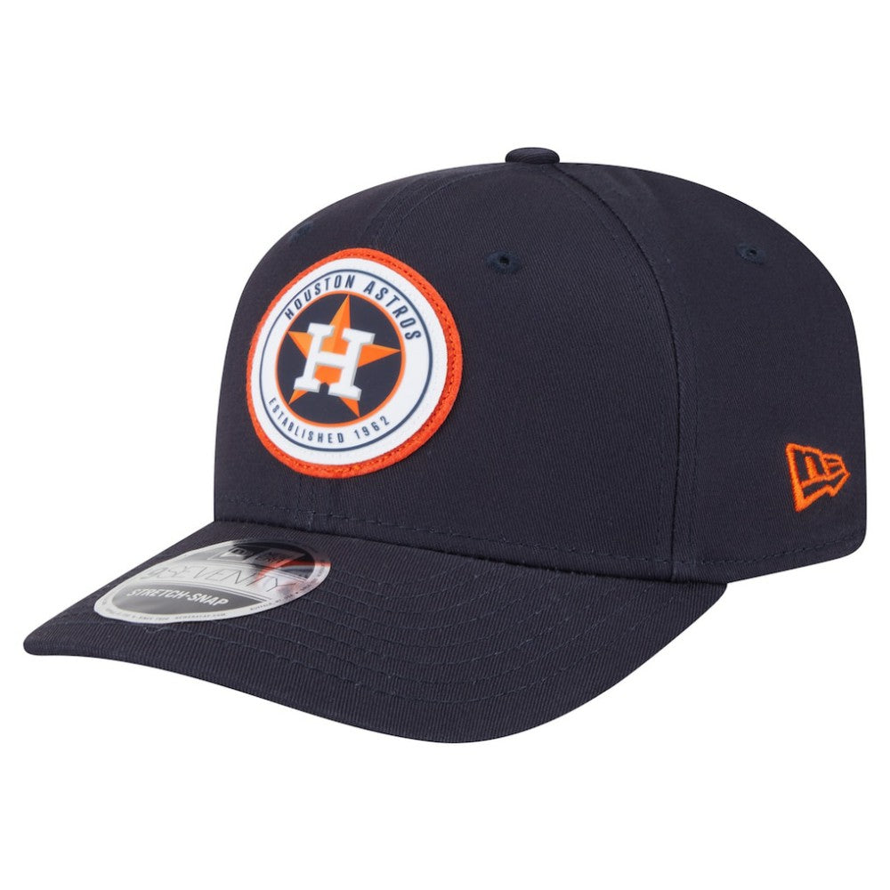 Houston Astros Circle Patch 9SEVENTY Stretch-Snap Hat Navy