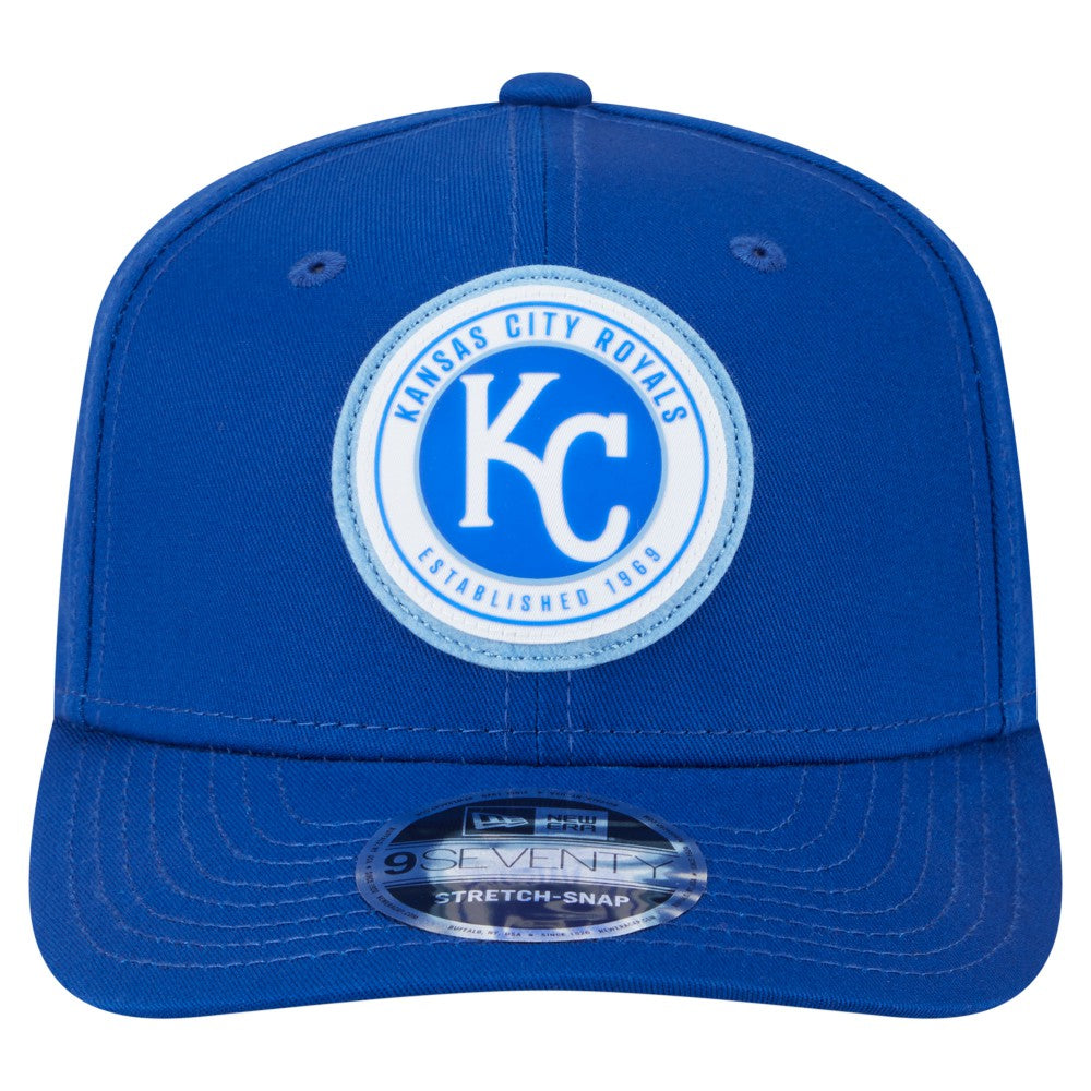 Kansas City Royals Circle Patch 9SEVENTY Stretch-Snap Hat Royal