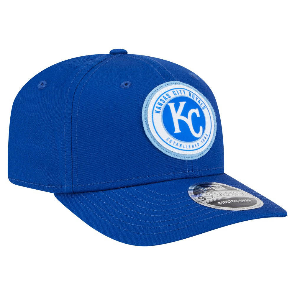 Kansas City Royals Circle Patch 9SEVENTY Stretch-Snap Hat Royal