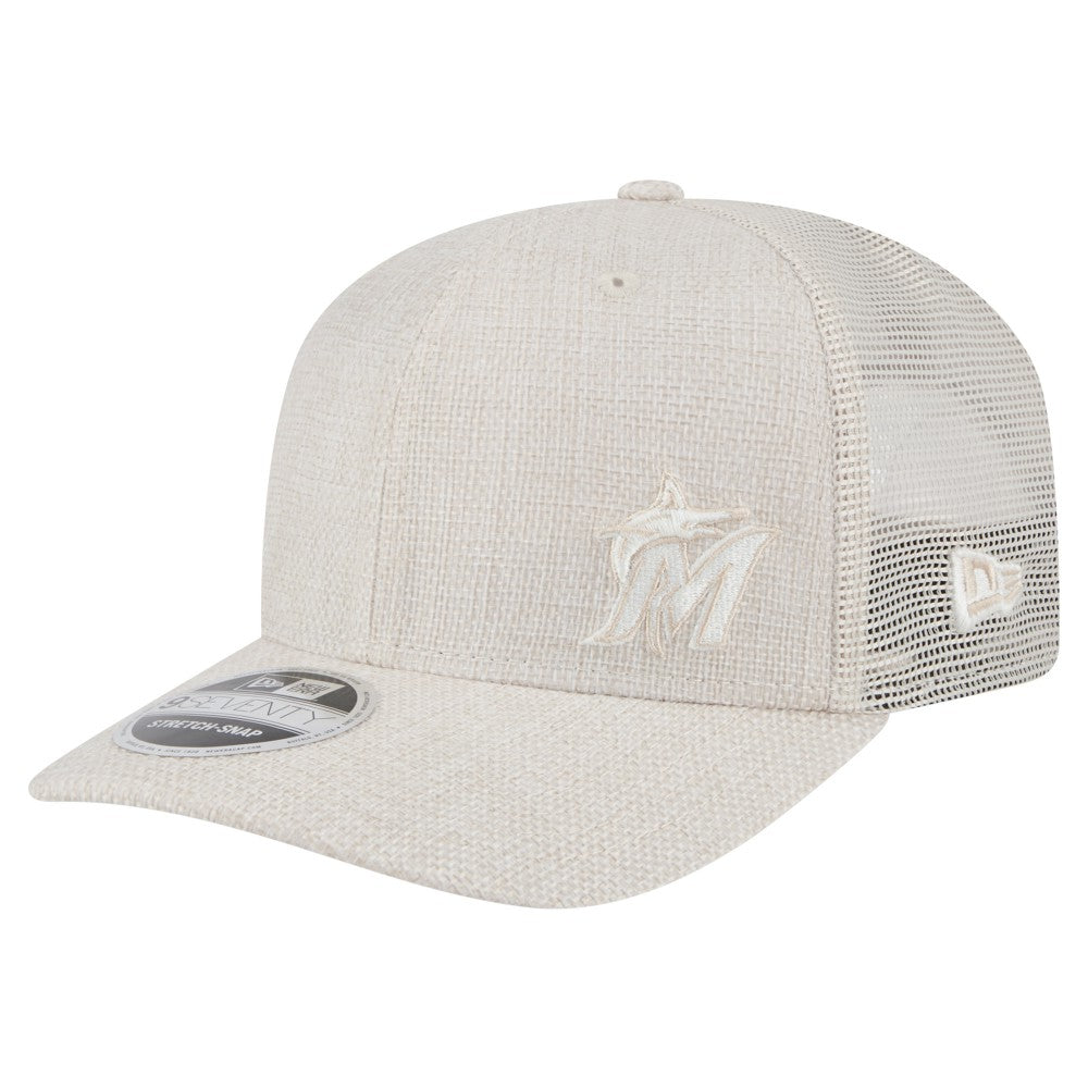 Miami Marlins Flawless 9SEVENTY Stretch-Snap Hat Light Beige