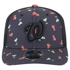 Washington Nationals Adventure Drinks Pattern 9SEVENTY Stretch-Snap Hat Black
