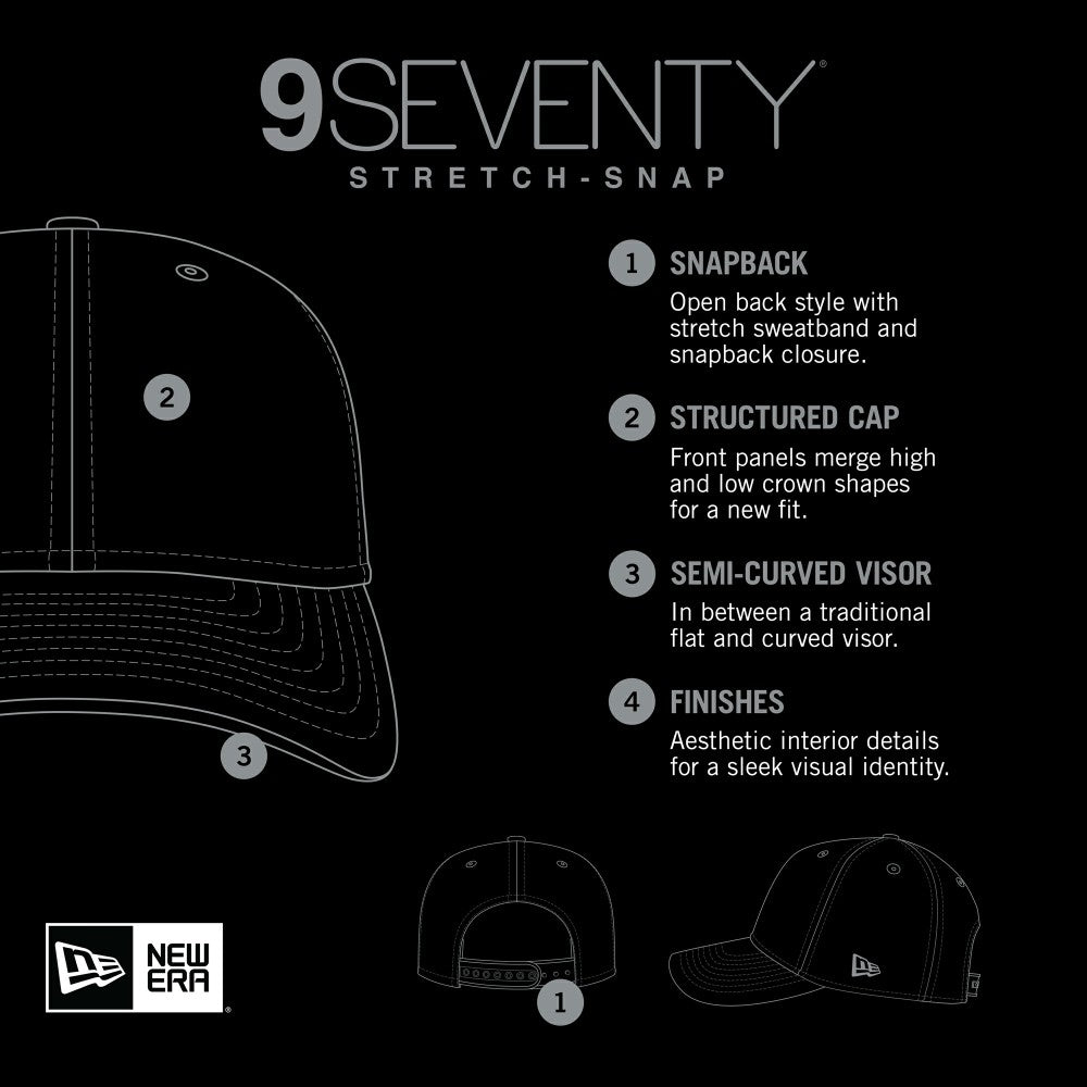 Los Angeles Angels Adventure Drinks Pattern 9SEVENTY Stretch-Snap Hat Black