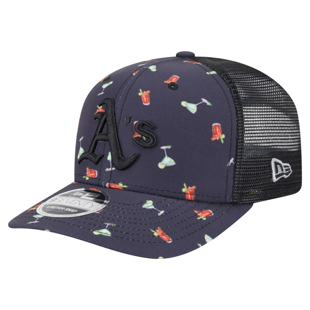 Athletics Adventure Drinks Pattern 9SEVENTY Stretch-Snap Hat Black