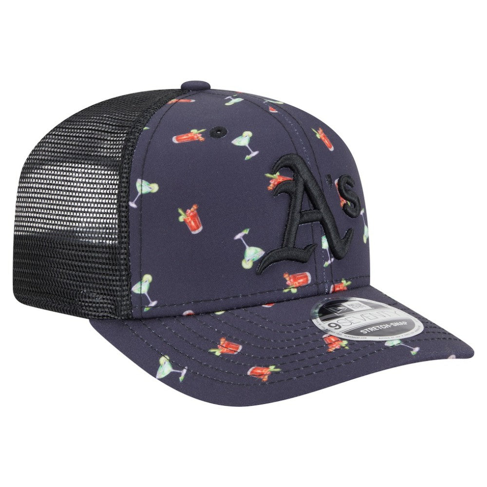 Athletics Adventure Drinks Pattern 9SEVENTY Stretch-Snap Hat Black